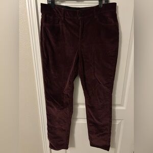 Women’s Burgundy Corduroy(98% cotton 2% spandex) Pants size 14